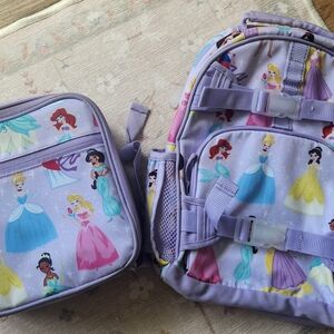 Pottery Barn Kids Princess Backpack and Lunch Bag - Purple